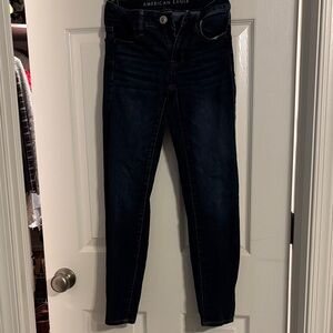 American Eagle Outfitters Women's Midnight Blue Skinny Jeans
